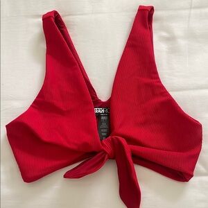Beach Riot Red Tie-Front Bikini or Top